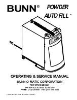 Bunn POWDER AUTO FILL Operating & Service Manual preview