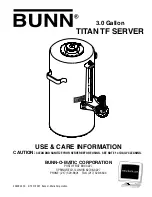 Bunn Server TITAN TF Use & Care Information preview