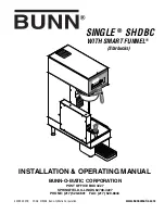 Bunn SINGLE SHDBC Installation & Operating Manual preview