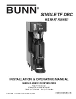 Preview for 1 page of Bunn SINGLE TF DBC W/SMART FUNNEL Installation & Operating Manual