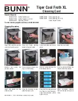 Bunn Tiger Cool Froth XL Cleaning Manual preview