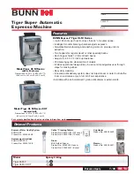 Preview for 1 page of Bunn Tiger XL M-2 EXT Specification Sheet