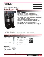 Preview for 1 page of Bunn TWIN INFUSION SERIES ICB-TWIN TALL Specifications