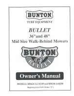 Bunton Bullet BBK36-12.5 KOH Owner'S Manual preview