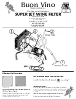 BUON VINO SUPER JET WINE FILTER Manual предпросмотр