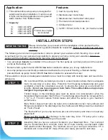 Предварительный просмотр 3 страницы Burcam 300735 Installation Instruction