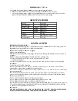 Preview for 2 page of Burco CTCO01 User Instruction Manual