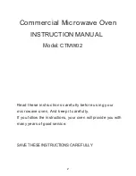 Preview for 2 page of Burco CTMW02 User Manual