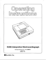 Предварительный просмотр 1 страницы Burdick E350i Operating Instructions Manual