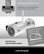 Burg Wächter BURGcam BULLET 3040 Quick Installation Manual preview