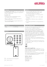 Preview for 2 page of Burg Combipad Operating Manual