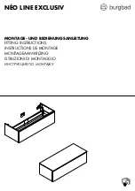 burgbad NEO LINE EXCLUSIV Fitting Instructions Manual предпросмотр