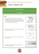 Предварительный просмотр 30 страницы BURGER KING Taylor 632 Equipment Operation Manual