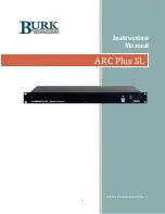 Burk ARC Plus SL Instruction Manual preview