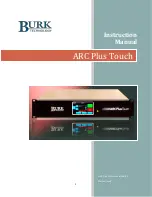 Burk ARC Plus Touch Instruction Manual preview