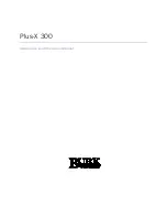 Предварительный просмотр 1 страницы Burk Plus-X 300 Installation And Operation Manual