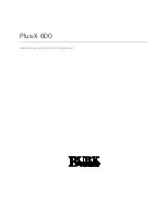 Burk Plus-X 600 Installation And Operation Manual предпросмотр