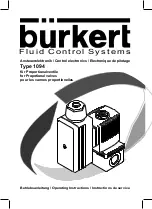 Preview for 1 page of Burkert 1094 Standard Operating Instructions Manual