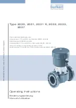 Preview for 2 page of Burkert 2030 Operating Instructions Manual