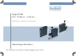 Предварительный просмотр 1 страницы Burkert 8756 Operating Instructions Manual