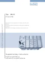 Предварительный просмотр 1 страницы Burkert FreeLINE 8645 Supplementary Instructions Manual