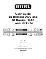 Preview for 1 page of Burl Audio B2 Bomber ADC User Manual