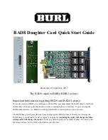 BURL BAD8 Quick Start Manual preview