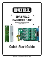 Предварительный просмотр 1 страницы BURL BDA8 Quick Start Manual