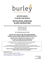 Preview for 1 page of Burley ASTUTE G4113 Installation, Servicing  & User Instructions