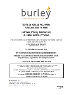 Burley G4111 Installation, Servicing  & User Instructions preview