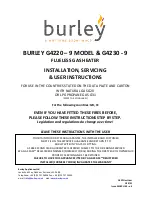 Предварительный просмотр 1 страницы Burley G4220 - 9 Installation, Servicing  & User Instructions