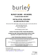 Burley G4240 Installation & Servicing Manual предпросмотр