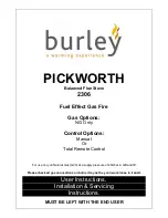 Burley PICKWORTH 2306 User Instructions. Installation & Servicing Instructions preview