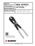 Burndy HYTOOL MD6 Series Safety Operating & Maintenance Instructions предпросмотр