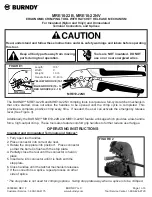 Предварительный просмотр 1 страницы Burndy MRE10-22B Operating Instructions Manual