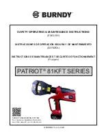 Preview for 1 page of Burndy PAT81KFTLI Safety Operating & Maintenance Instructions