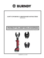 Preview for 1 page of Burndy PATMD430LWJAW Safety Operating & Maintenance Instructions