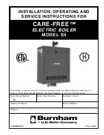 Burnham Care-Free E4 Installation, Operating And Service Instructions preview