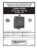 Preview for 1 page of Burnham E4 Installation, Operating And Service Instructions