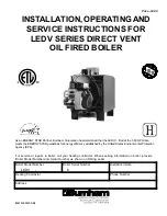 Burnham LEDV SERIES Installation & Service Instructions Manual preview