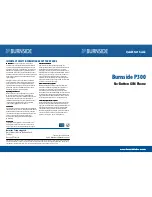 Preview for 1 page of Burnside P300 Quick Start Manual