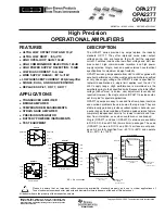 Burr-Brown Corporation OPA2277 Manual preview