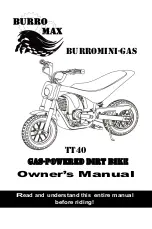 Preview for 1 page of Burro Max Burromini-Gas TT40 Owner'S Manual