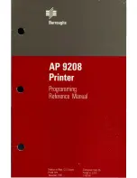 burroughs AP 9208 Programming Reference Manual preview