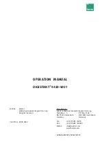 Предварительный просмотр 1 страницы Burster DIGISTANT 4420-V001 Operation Manual