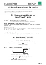 Предварительный просмотр 21 страницы Burster DIGISTANT 4420-V001 Operation Manual