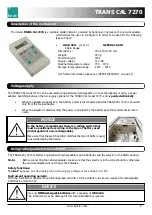 Предварительный просмотр 6 страницы Burster TRANS CAL 7270 User Manual