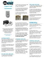 Preview for 1 page of Burton Safes Keyguard Combi User Instructions