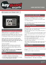 Preview for 1 page of Burton Safes KEYGUARD ELECTRONIC SIZE 1 User Instructions