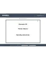 Preview for 1 page of BURWELL Elcometer 270 Operating Instructions Manual